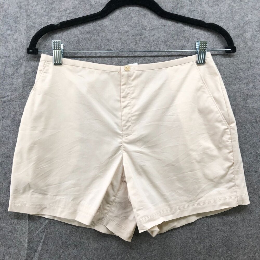 VTG J. Crew Lightweight Chino Shorts Womens Size 4 Beige Mid‎ Rise Cotton 4.5''